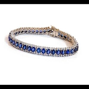 Diamond and Sapphire Bracelet